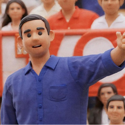Sancho dando un mitin